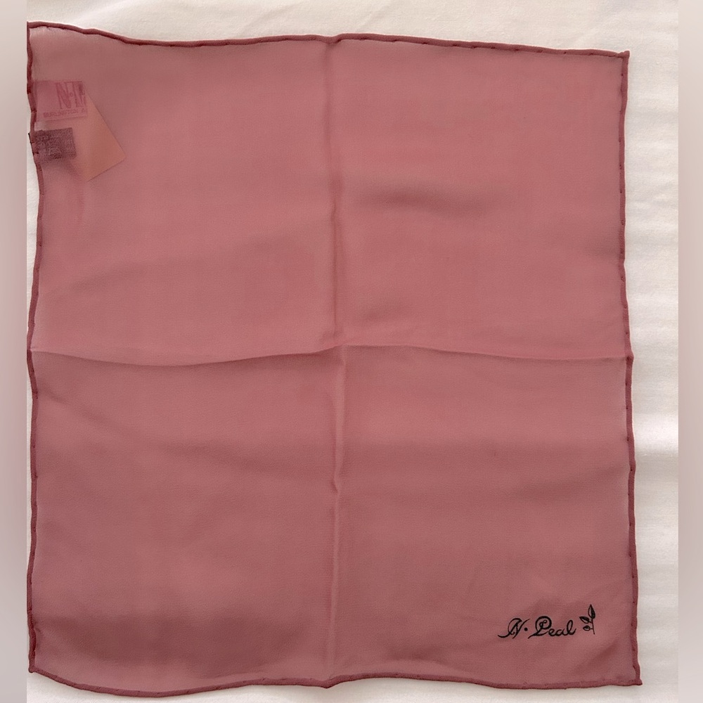 Vintage N. Peal Scarf 100% Silk Scarf Never Used